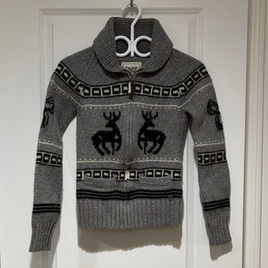 TNA Charcoal and Black Zip-Up Sweater - medium but fits small